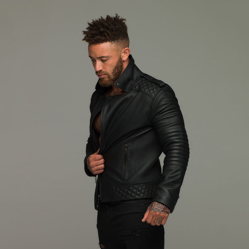 Luxury Sons Black Leather Jacket - FSH104