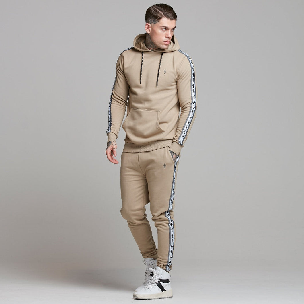 Luxury Sons Tapered Beige Hoodie Top - FSM007 (LAST CHANCE)