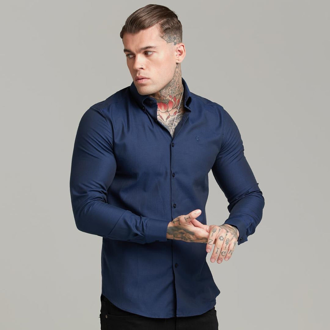 Luxury Sons Classic Navy Royal Oxford Luxe Button Down - FS610